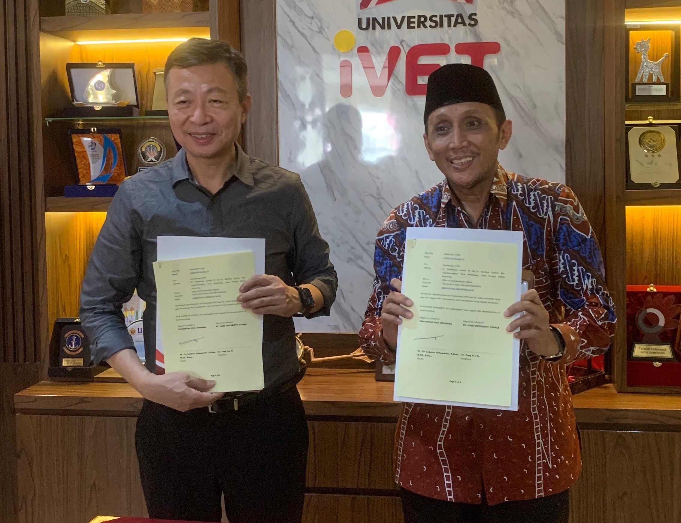 Universitas Ivet Tanda Tangani MoU Kerjasama dengan Tiga Universitas Taiwan